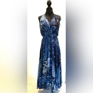 Classic Polo Ralph Lauren Shibori Navy Tie-Dye Maxi Dress